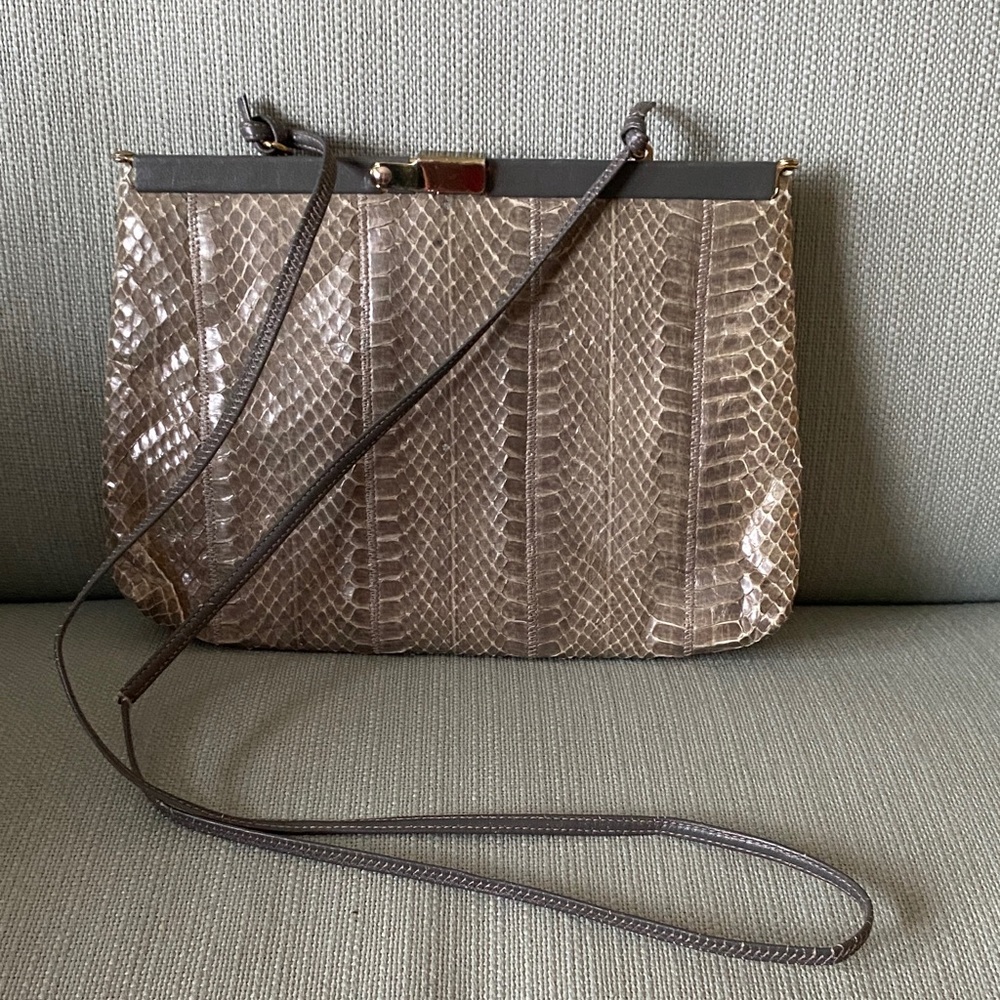 Vintage Snakeskin Saks 5th Ave Bag